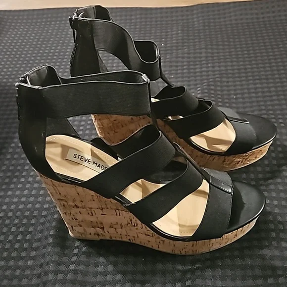 Steve Madden,  Selinah,  black, size 10, wedges - Picture 5 of 11